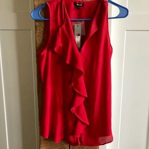 Brand new red sleeveless blouse